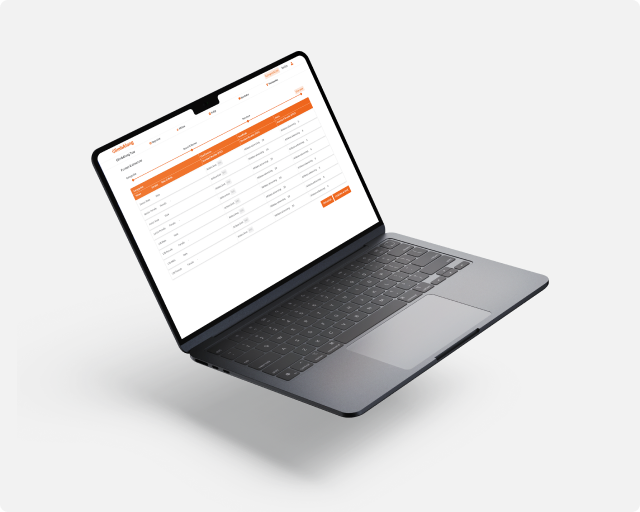 Competition format configuration on a laptop